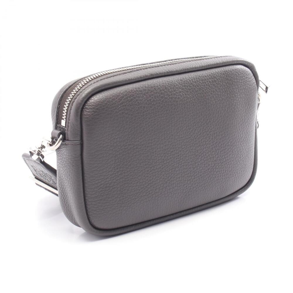 LOEWE Pele Messenger Bag Shoulder Leather Gray